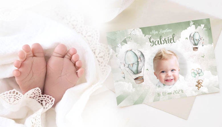 Faire-part de Bapt&ecirc;me